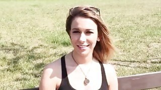 Hot Eurobabe pussy banged in the woods Thumbnail