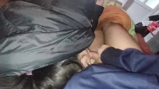 Sick teen brunette gets face fucked for cum medicine - amateur blowjob cum in mouth Thumbnail